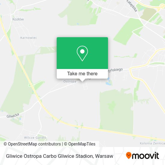 Gliwice Ostropa Carbo Gliwice Stadion map