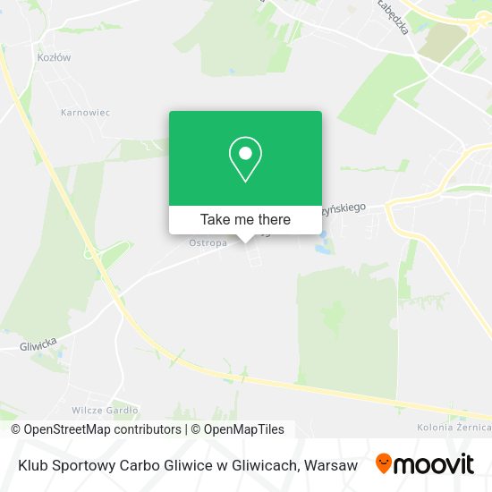 Klub Sportowy Carbo Gliwice w Gliwicach map