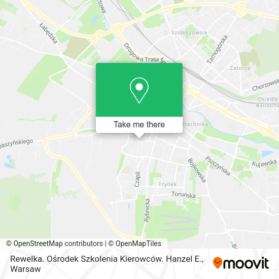 Rewelka. Ośrodek Szkolenia Kierowców. Hanzel E. map