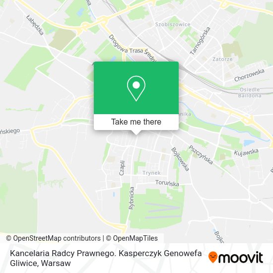 Kancelaria Radcy Prawnego. Kasperczyk Genowefa Gliwice map