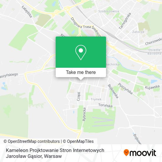 Kameleon Projktowanie Stron Internetowych Jarosław Gąsior map