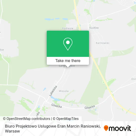 Карта Biuro Projektowo Uslugowe Eran Marcin Raniowski
