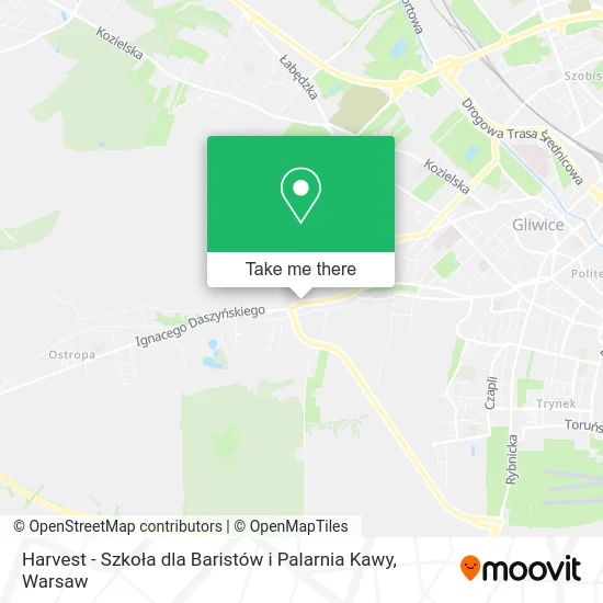 Карта Harvest - Szkoła dla Baristów i Palarnia Kawy