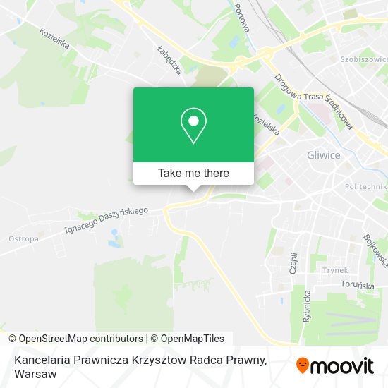 Kancelaria Prawnicza Krzysztow Radca Prawny map