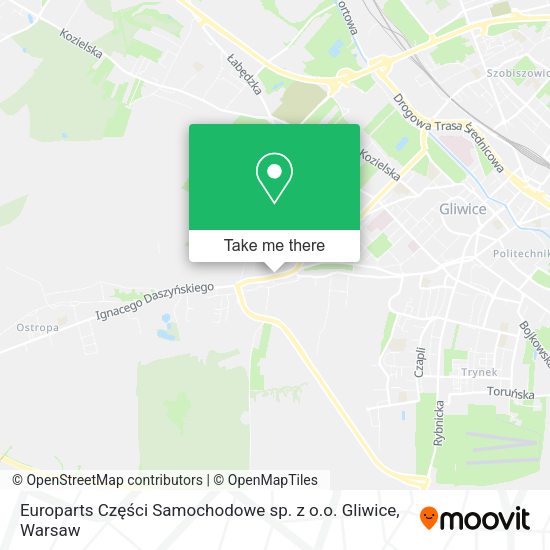 Europarts Części Samochodowe sp. z o.o. Gliwice map