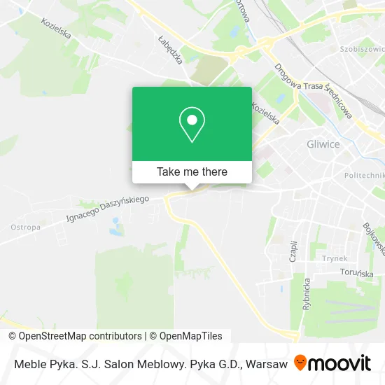 Карта Meble Pyka. S.J. Salon Meblowy. Pyka G.D.