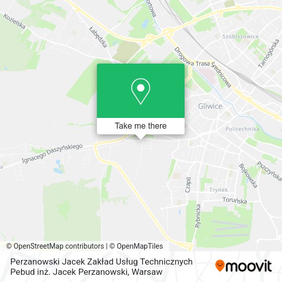 Perzanowski Jacek Zakład Usług Technicznych Pebud inż. Jacek Perzanowski map