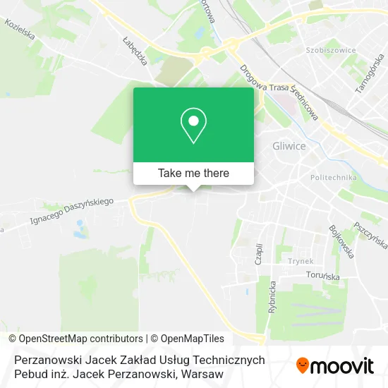 Карта Perzanowski Jacek Zakład Usług Technicznych Pebud inż. Jacek Perzanowski