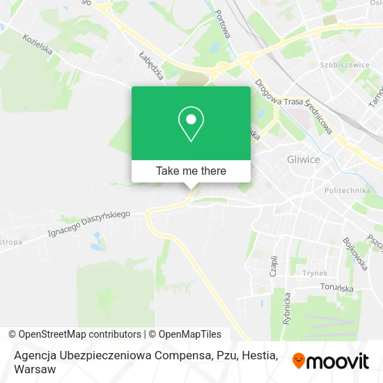 Карта Agencja Ubezpieczeniowa Compensa, Pzu, Hestia