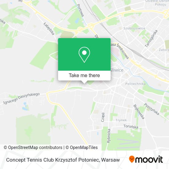 Concept Tennis Club Krzysztof Potoniec map