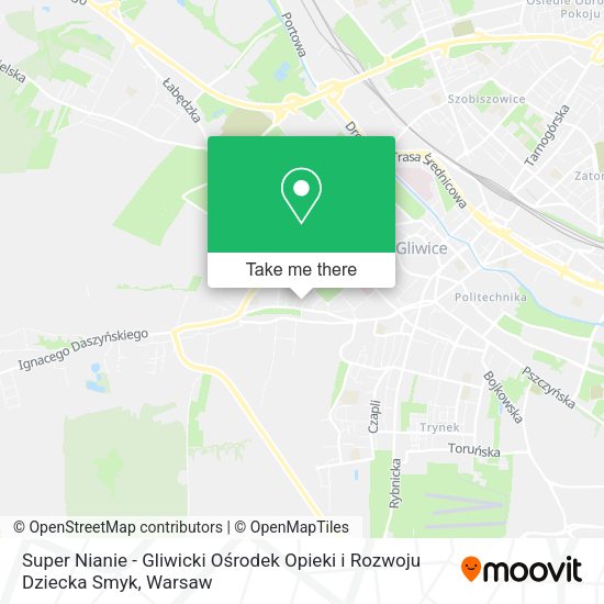 Super Nianie - Gliwicki Ośrodek Opieki i Rozwoju Dziecka Smyk map