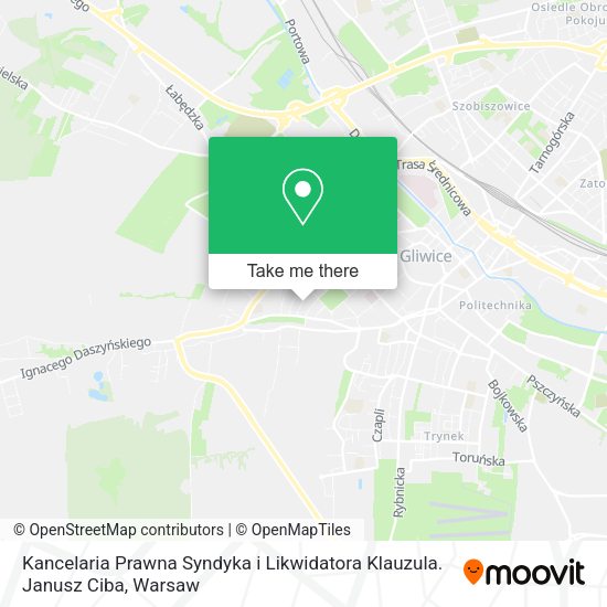 Kancelaria Prawna Syndyka i Likwidatora Klauzula. Janusz Ciba map