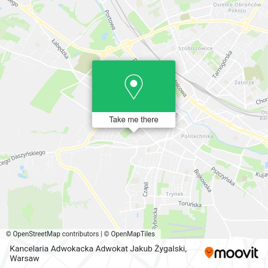 Kancelaria Adwokacka Adwokat Jakub Żygalski map