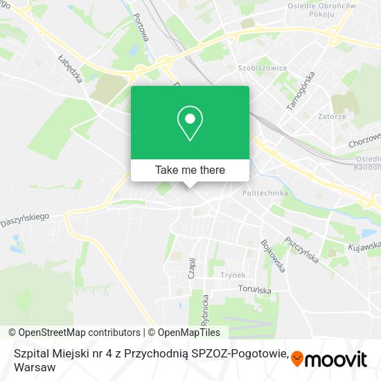 Szpital Miejski nr 4 z Przychodnią SPZOZ-Pogotowie map