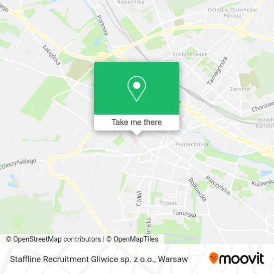 Карта Staffline Recruitment Gliwice sp. z o.o.