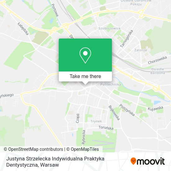 Justyna Strzelecka Indywidualna Praktyka Dentystyczna map