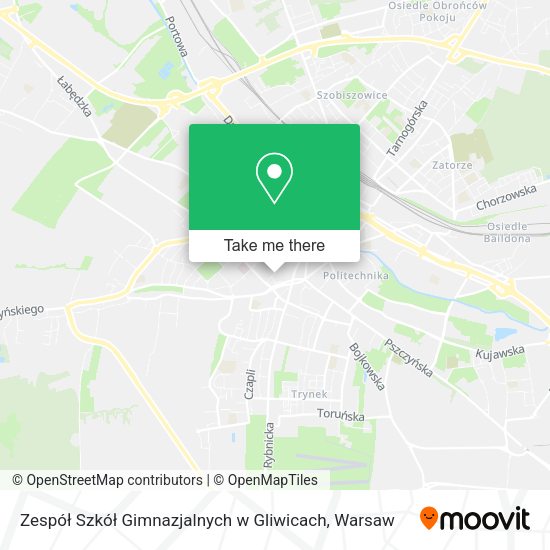 Zespół Szkół Gimnazjalnych w Gliwicach map