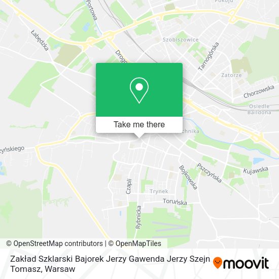 Zakład Szklarski Bajorek Jerzy Gawenda Jerzy Szejn Tomasz map