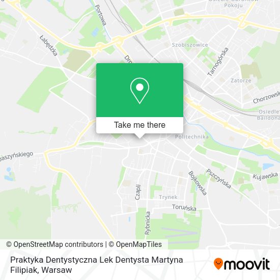 Praktyka Dentystyczna Lek Dentysta Martyna Filipiak map