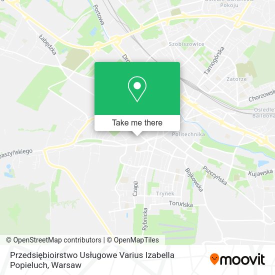 Przedsiębioirstwo Usługowe Varius Izabella Popieluch map