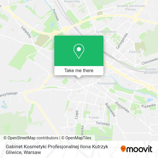 Карта Gabinet Kosmetyki Profesjonalnej Ilona Kutrzyk Gliwice