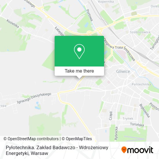 Pyłotechnika. Zakład Badawczo - Wdrożeniowy Energetyki map