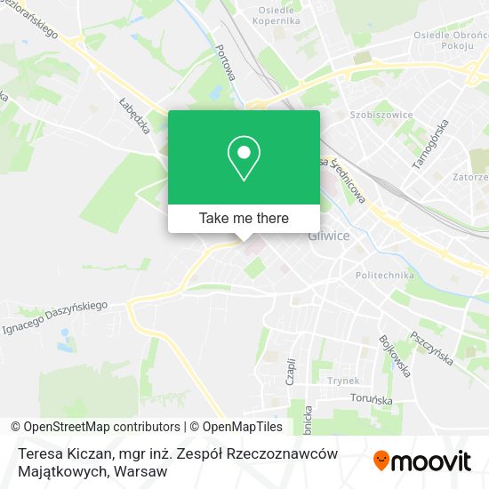 Teresa Kiczan, mgr inż. Zespół Rzeczoznawców Majątkowych map