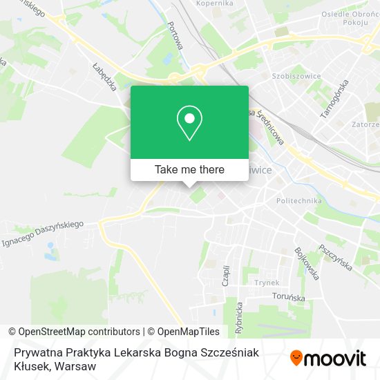 Prywatna Praktyka Lekarska Bogna Szcześniak Kłusek map