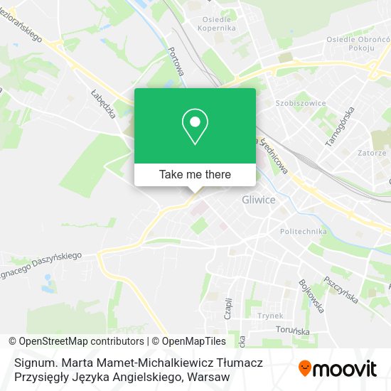 Signum. Marta Mamet-Michalkiewicz Tłumacz Przysięgły Języka Angielskiego map