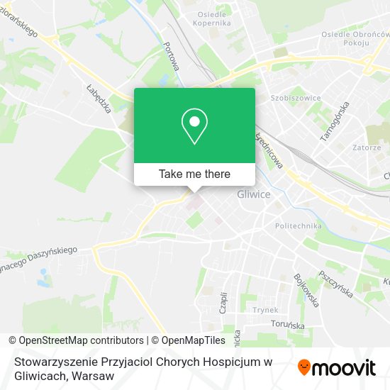 Stowarzyszenie Przyjaciol Chorych Hospicjum w Gliwicach map