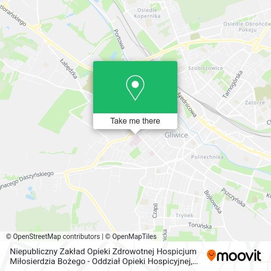 Niepubliczny Zakład Opieki Zdrowotnej Hospicjum Miłosierdzia Bożego - Oddział Opieki Hospicyjnej map