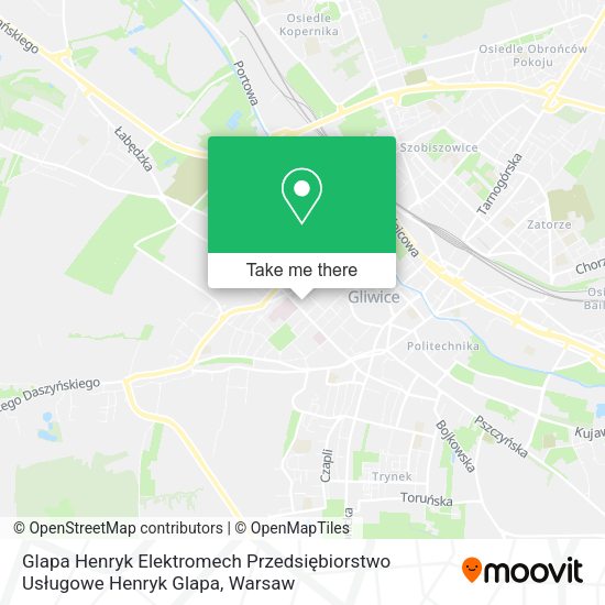 Glapa Henryk Elektromech Przedsiębiorstwo Usługowe Henryk Glapa map