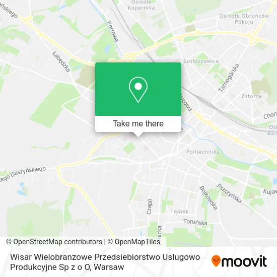 Карта Wisar Wielobranzowe Przedsiebiorstwo Uslugowo Produkcyjne Sp z o O