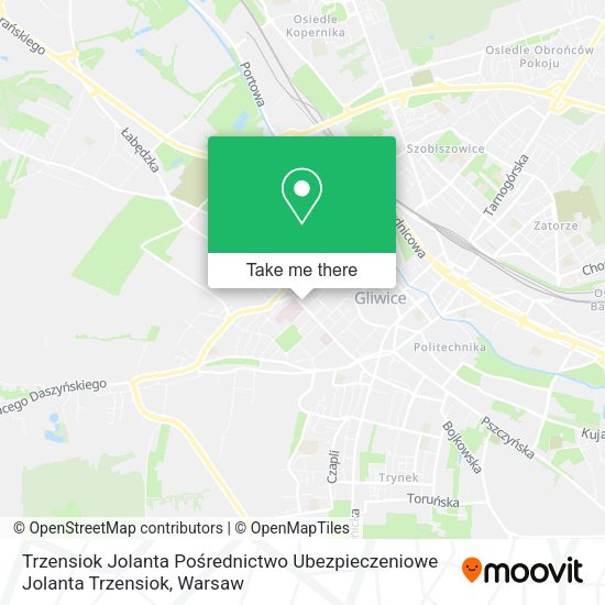 Trzensiok Jolanta Pośrednictwo Ubezpieczeniowe Jolanta Trzensiok map