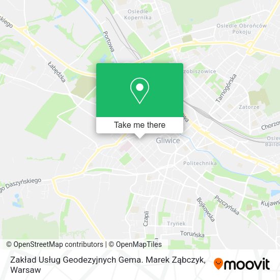 Zakład Usług Geodezyjnych Gema. Marek Ząbczyk map