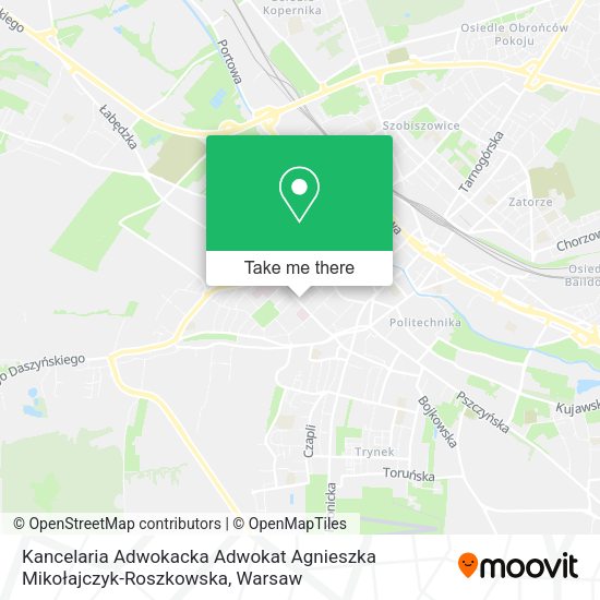 Kancelaria Adwokacka Adwokat Agnieszka Mikołajczyk-Roszkowska map