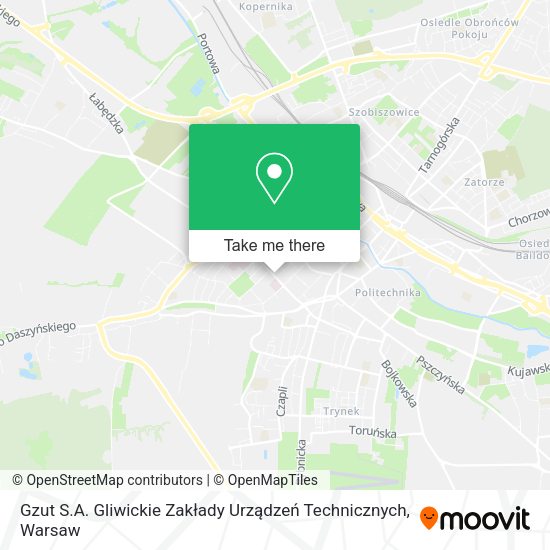 Gzut S.A. Gliwickie Zakłady Urządzeń Technicznych map