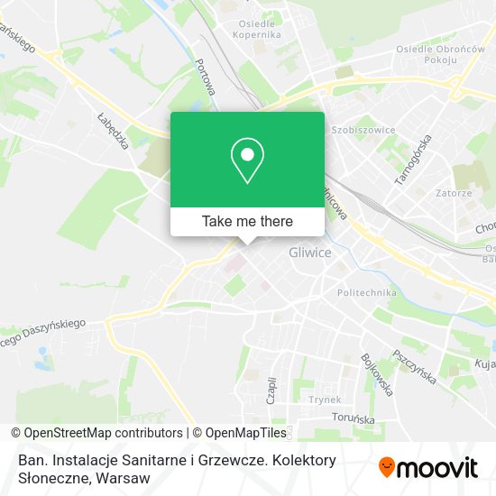 Ban. Instalacje Sanitarne i Grzewcze. Kolektory Słoneczne map