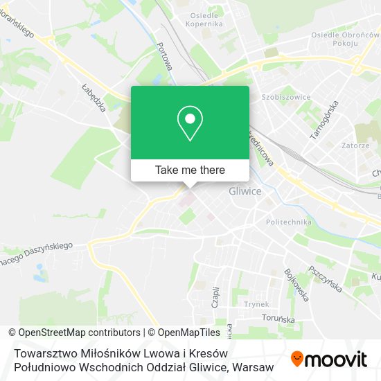 Towarsztwo Miłośników Lwowa i Kresów Południowo Wschodnich Oddział Gliwice map