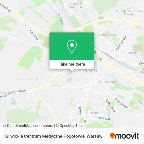 Gliwickie Centrum Medyczne-Pogotowie map