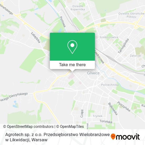 Agrotech sp. z o.o. Przedsiębiorstwo Wielobranżowe w Likwidacji map