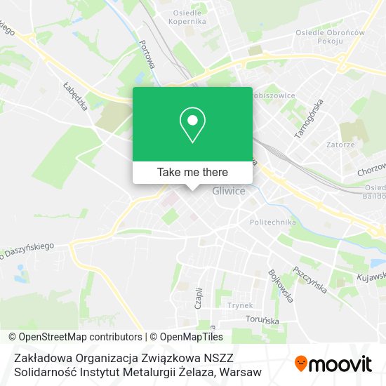 Zakładowa Organizacja Związkowa NSZZ Solidarność Instytut Metalurgii Żelaza map