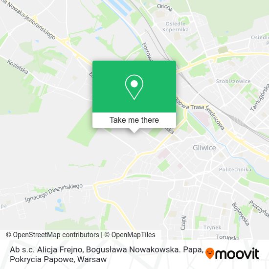 Ab s.c. Alicja Frejno, Bogusława Nowakowska. Papa, Pokrycia Papowe map