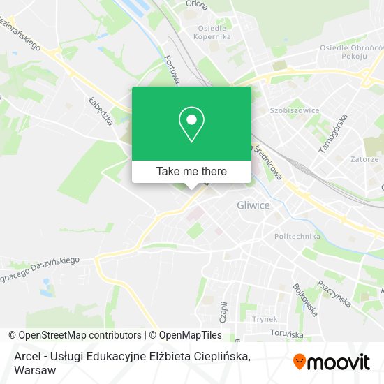 Arcel - Usługi Edukacyjne Elżbieta Cieplińska map