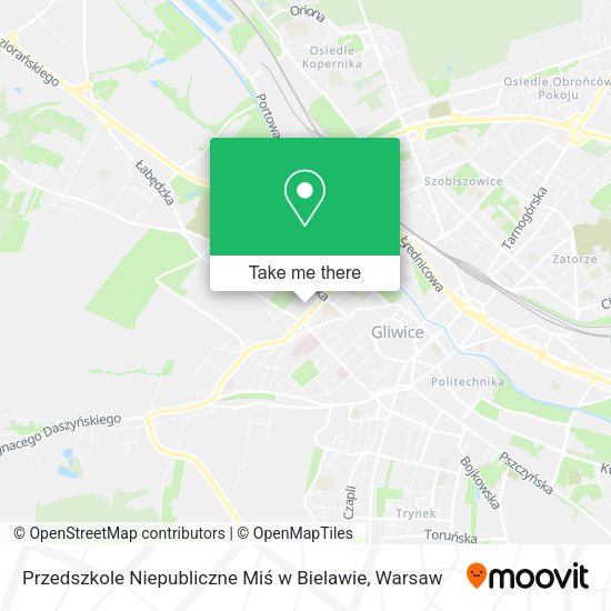 Przedszkole Niepubliczne Miś w Bielawie map