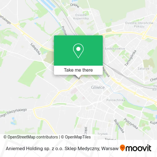 Карта Aniemed Holding sp. z o.o. Sklep Medyczny
