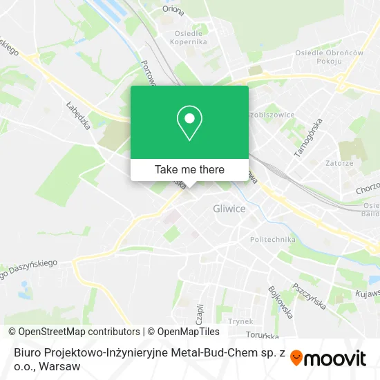 Карта Biuro Projektowo-Inżynieryjne Metal-Bud-Chem sp. z o.o.
