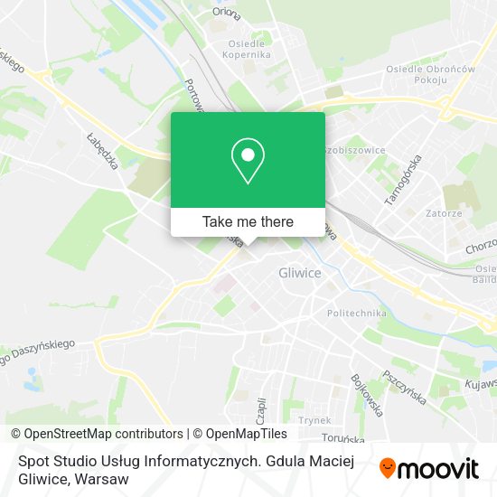 Spot Studio Usług Informatycznych. Gdula Maciej Gliwice map