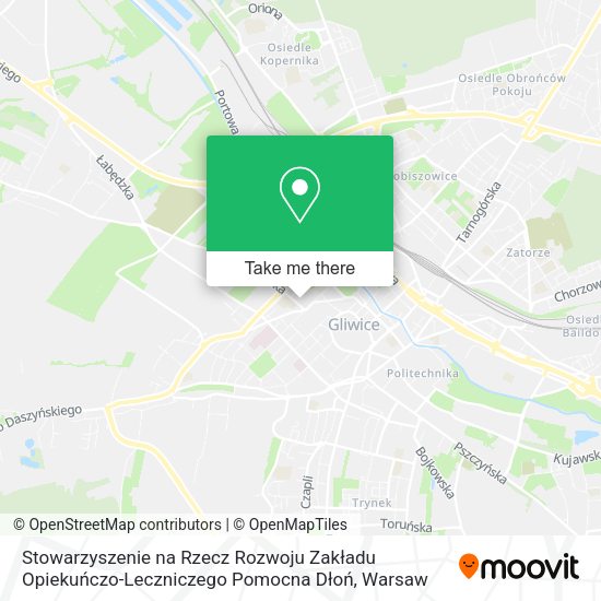 Stowarzyszenie na Rzecz Rozwoju Zakładu Opiekuńczo-Leczniczego Pomocna Dłoń map