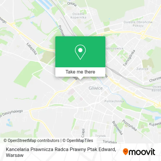Kancelaria Prawnicza Radca Prawny Ptak Edward map
